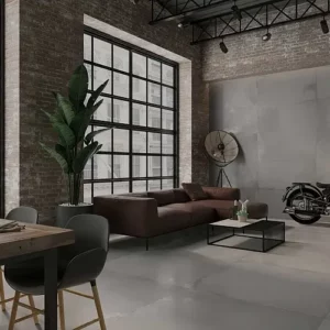 PAVIMENTO IN GRES PORCELLANATO 60x60 RETTIFICATO EFFETTO CEMENTO OPACO h mater gris