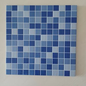 Mosaico Marino rivestimento Porc. Mix 3 colori blu white blu formato 33x33